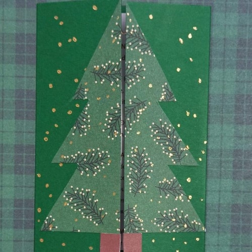 Menu de Noël vert, blanc et doré