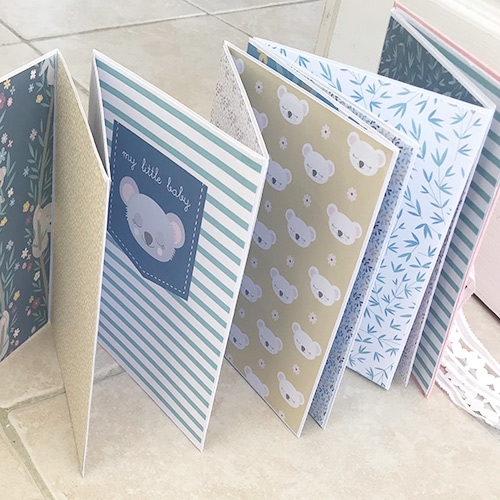 Mini-album naissance baptême scrapbooking My little babay Artemio