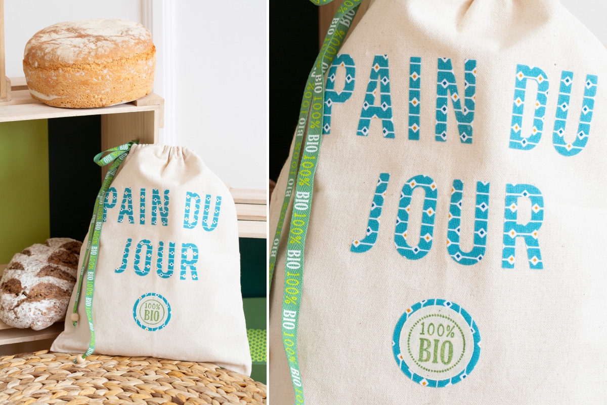 sac en toile personnalisé pour le pain