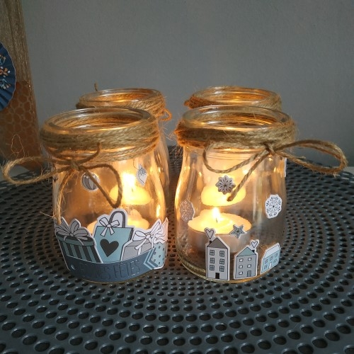 Diy récup home déco, des photophores pour Noël