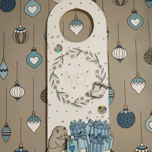 Diy home déco Noël, support en bois embossé