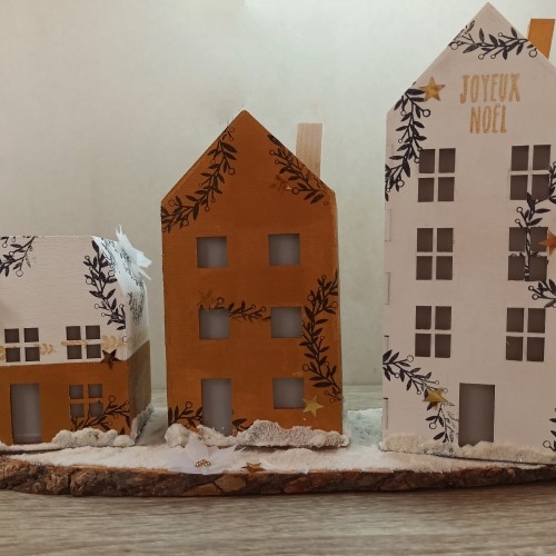 Diy Noël, un centre de table maison et rondelle en bois