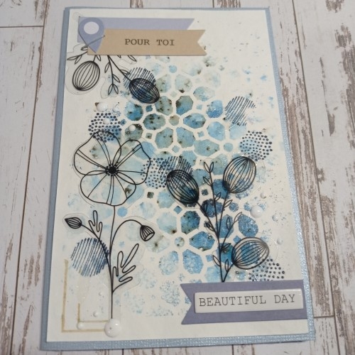 Carte scrap et teinture Bister