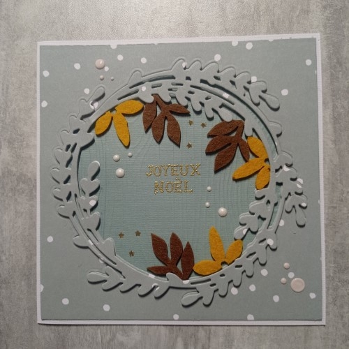 Diy carte de Noël, une carte couronne Joyeux Noël