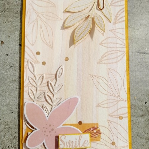 Carte smile embossée avec de la poudre relief