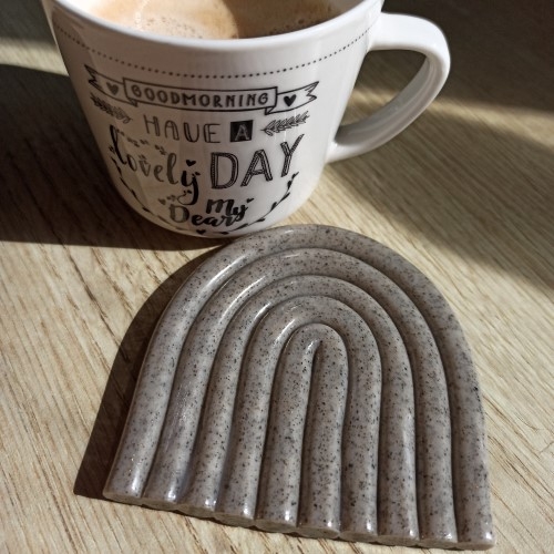 Réalisez votre sous-tasse et une coupelle en pâte polymère granit