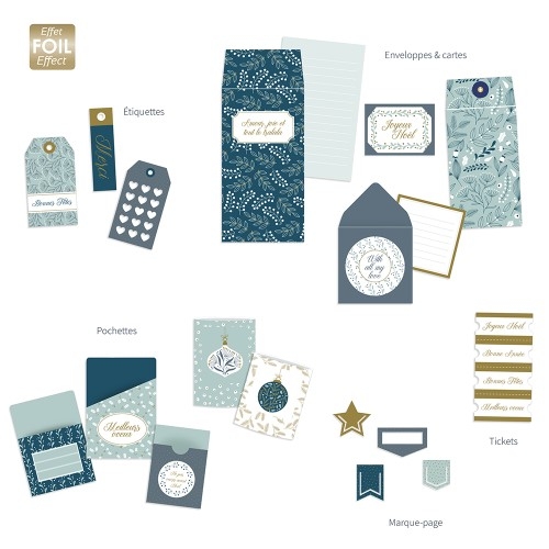 Personnalisez les étiquettes et enveloppes du kit papeterie Slpendid Christmas pour vos cadeaux de Noël