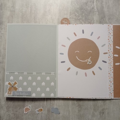 Décorez un mini-album accordéon pour bébé en utilisant le kit mini-album et la collection Jolies comptines de Artemio
