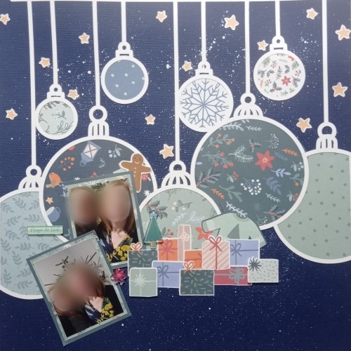 Une page scrap 30x30 pour Noël, collection Woodsy Christmas et SDX900
