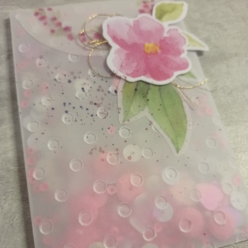 Réalisez une pochette vellum calque shaker pour votre happy mail!