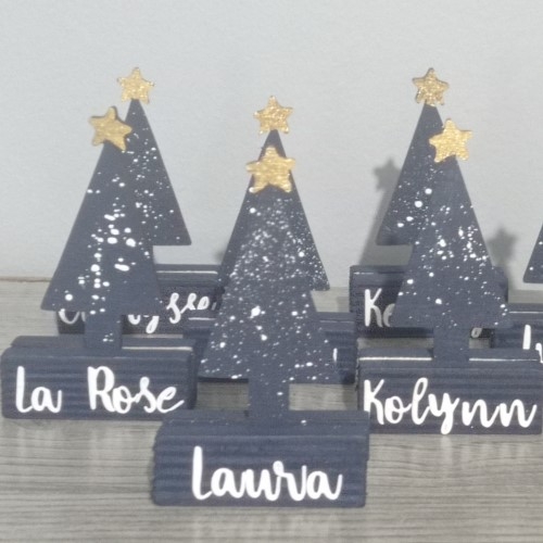 Décorez des porte-noms sapin pour votre déco de table de Noël