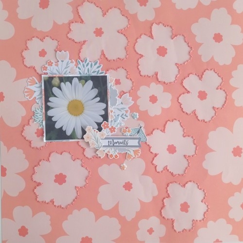 Une page déco fleurie effet couture, collection Mariposa