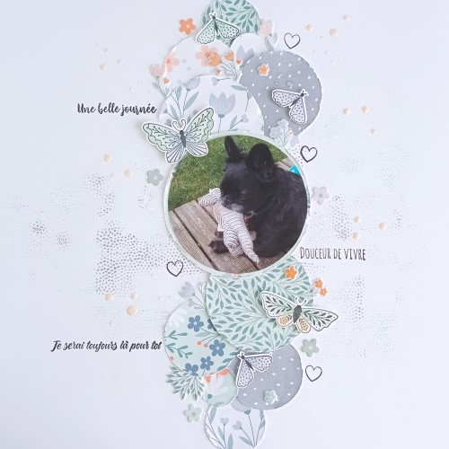 Une page project life, collection Mariposa