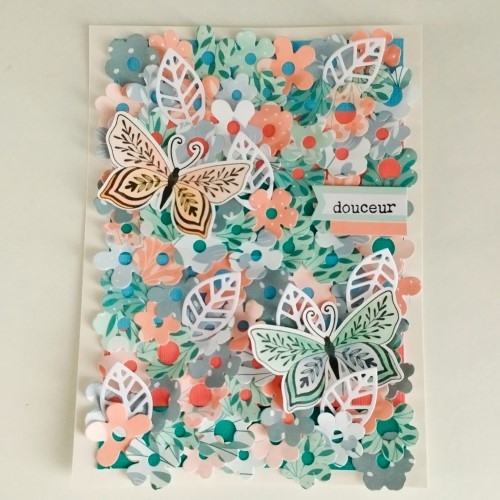 Une carte fleurie et printanière avec la collection Mariposa