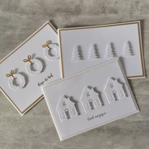 Des cartes monochromes pour Noël