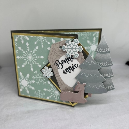 Une carte miroir pour souhaiter la Bonne année