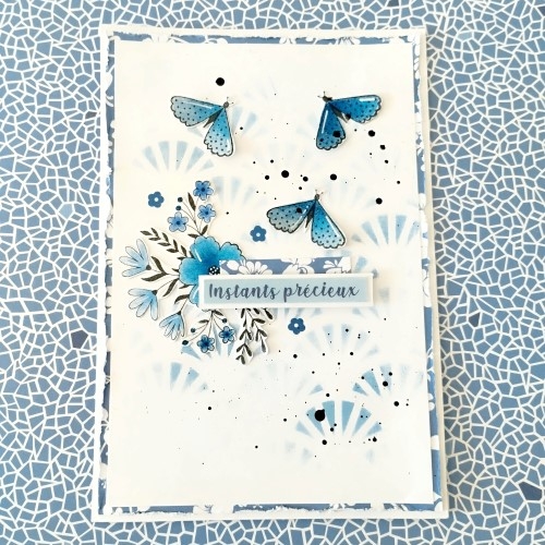 Créez une carte avec la collection bleu