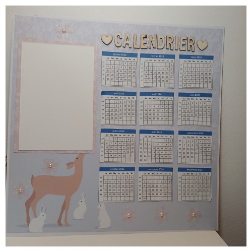 Une page calendrier annuel