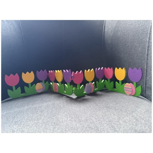 Le tryptique tulipes en bois pour votre home d&eacute;co P&acirc;ques
