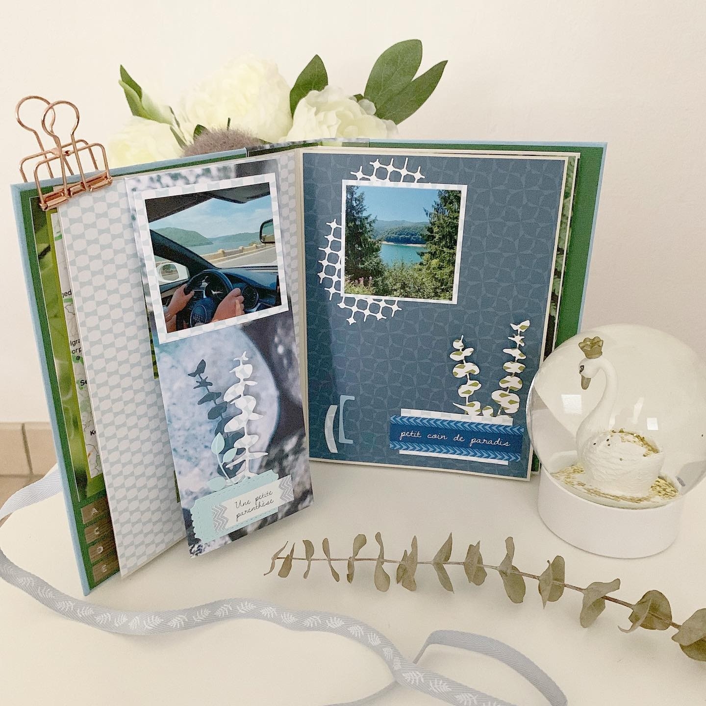 Tuto mini-album de vacances en cartonnettes scrapbooking 
