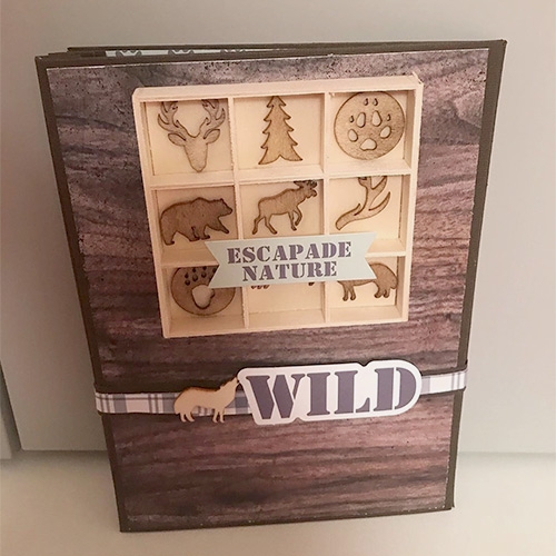 Mini-album scrapbooking montagnes Woodland Artemio 
