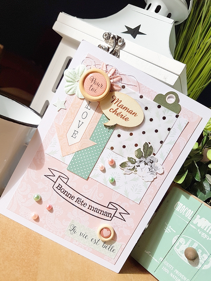 Carte de fête des mères - Pour toi maman chérie