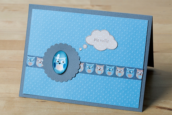 Carte de naissance hiboux