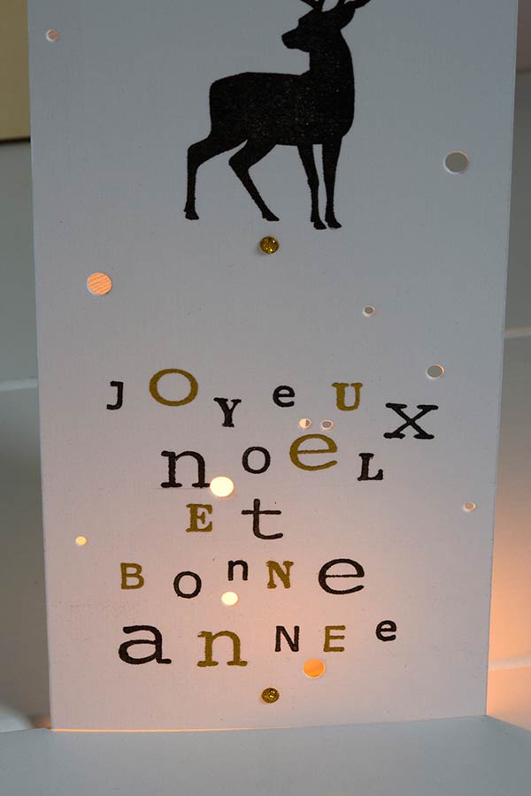 Fabriquer carte de vœux originale cerf