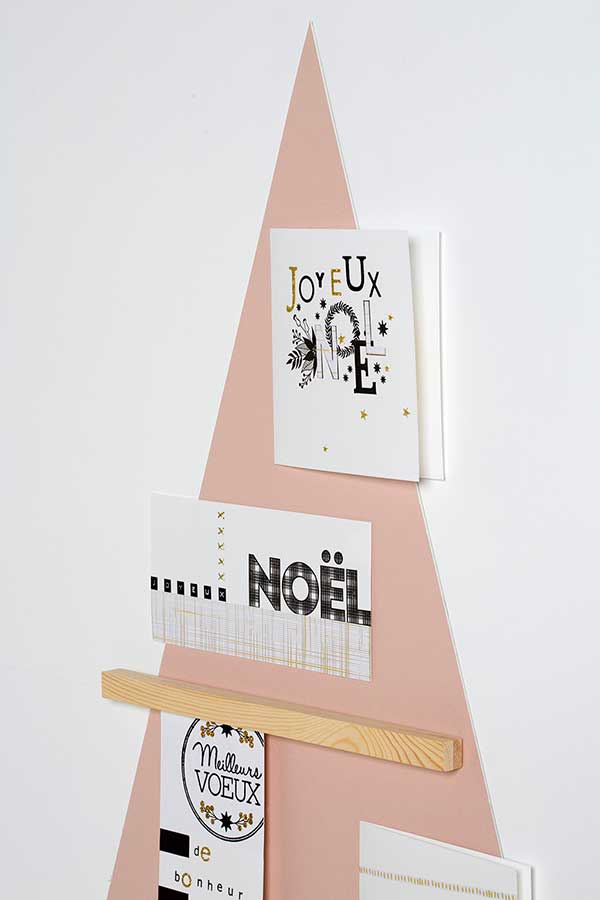 Sapin support pour cartes de voeux