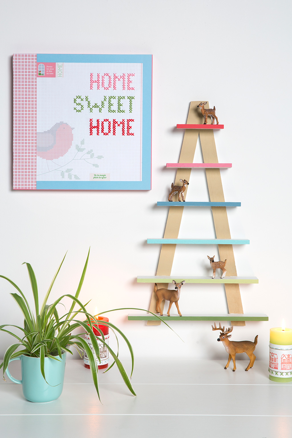 Sapin étagère en bois - Décoration de Noël