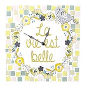 Horloge décorée style nature
