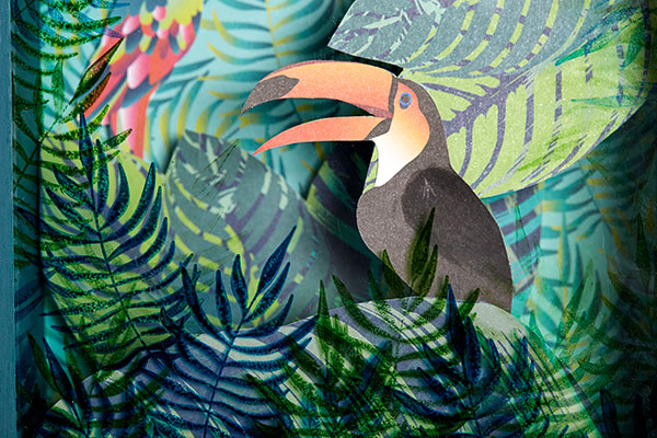 Cadre 3D Jungle - Découpage