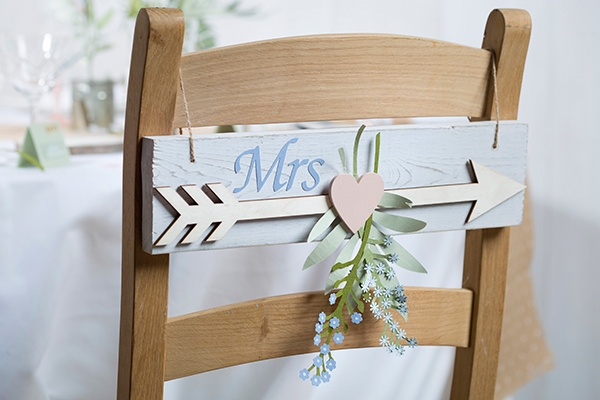 Décoration de la chaise de la mariée