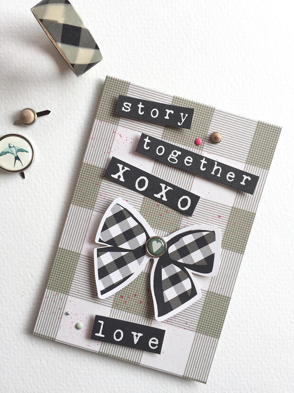 Carte souhaits de mariage - Gingham farms - My Mind's Eye