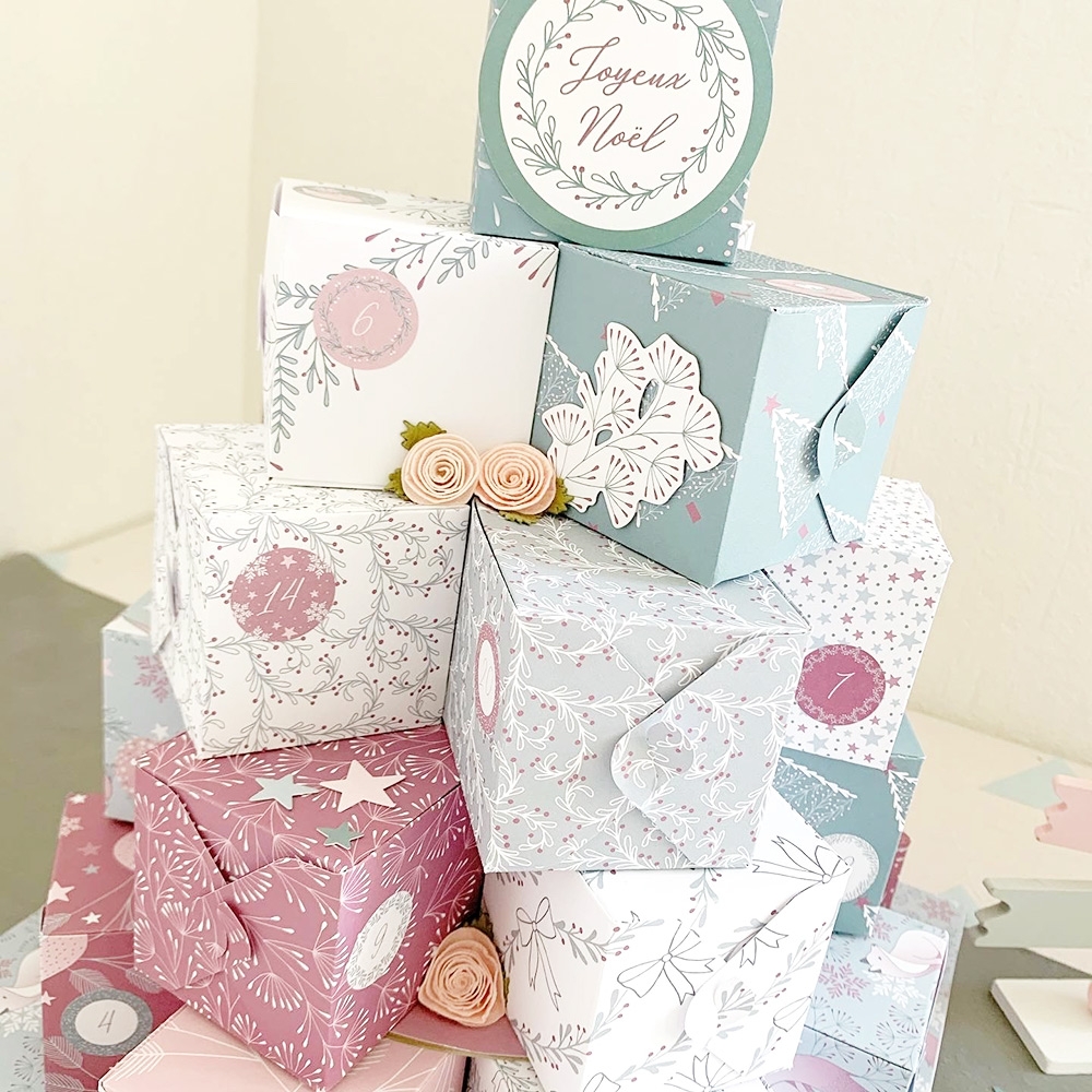 Tuto scrapbooking - Calendrier de l'Avent sapin
