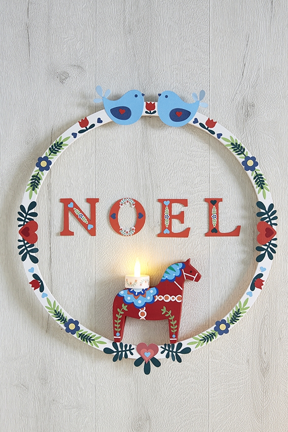 Couronne de Noël folk Artemio