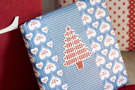 Emballage cadeau Noël Folk