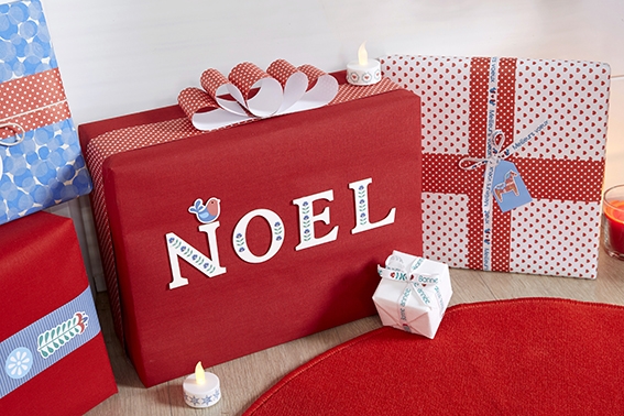 Emballage cadeau Noël Folk