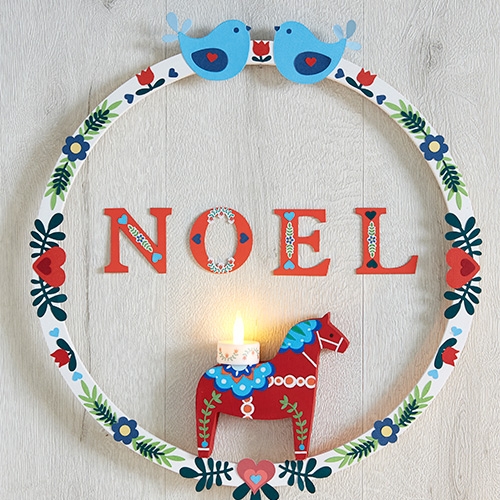 Couronne de Noël Folk
