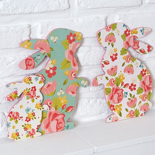 Les lapins en bois - Idée DIY de Pâques