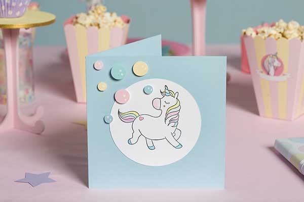 Carte licorne diy
