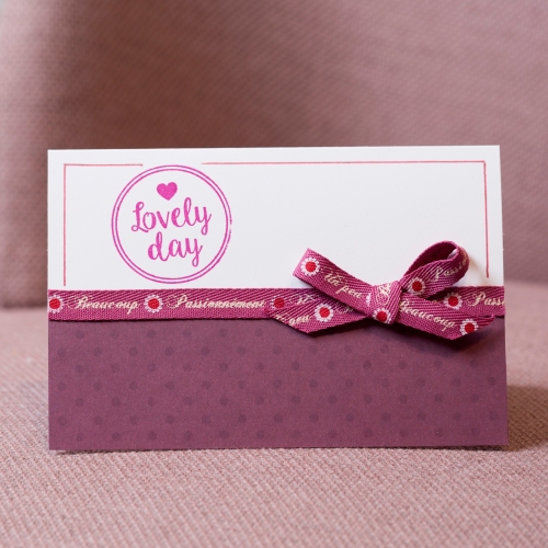 Scrapbooking Saint-Valentin : La carte bicolore