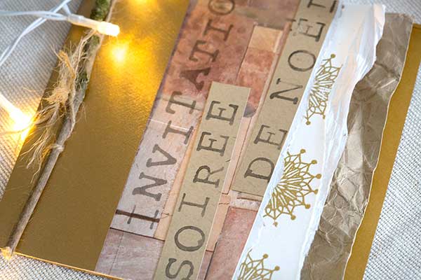 Invitation de Noël en kraft