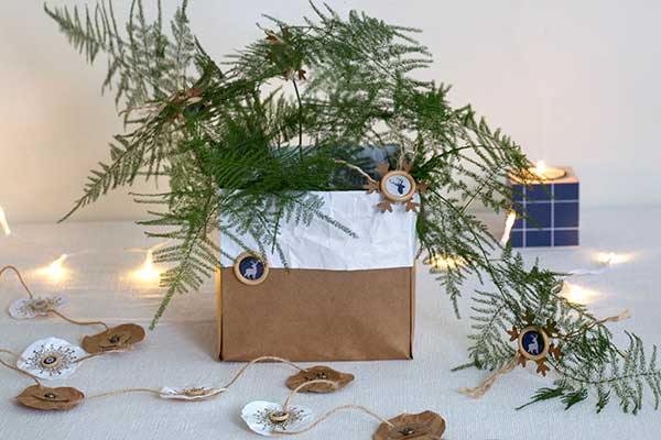 Cache pot en papier kraft fait main