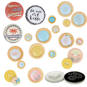 Boutons et cabochons - scrapbooking