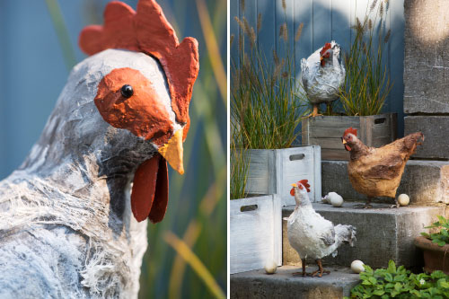 Powertex - Sculpture poule