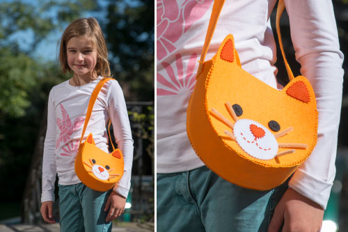 Kit de bricolage pour enfant - Le sac chat en feutre
