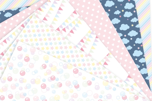 Bloc de papiers scrap Rainbow