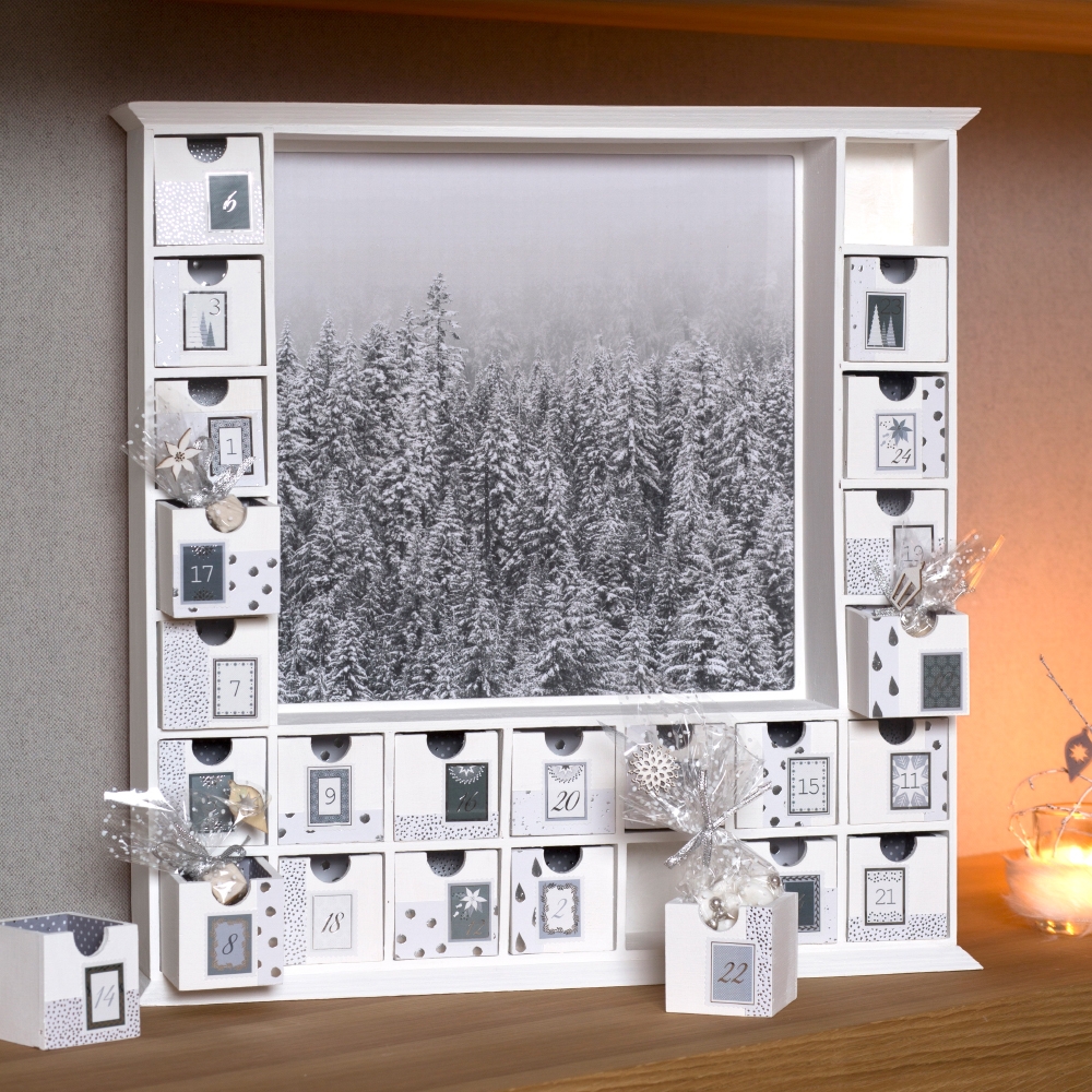 Calendrier de l'Avent décoré : Noël perle