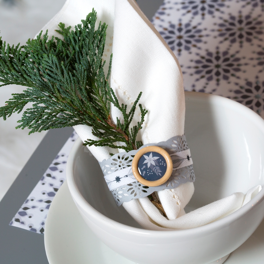 Rond de serviette diy : Noël perle